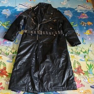 DollsKill Current Mood Circuit Breaker Moto Trench Coat Size LARGE  *New* W/tag